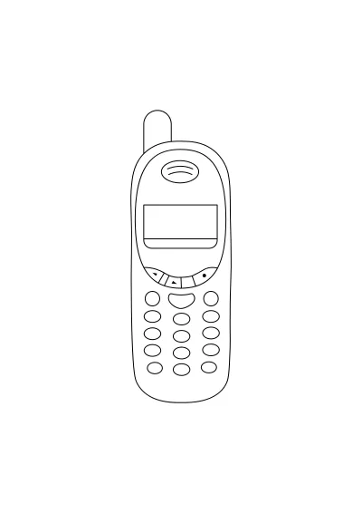 Kolorowanka do druku telefon