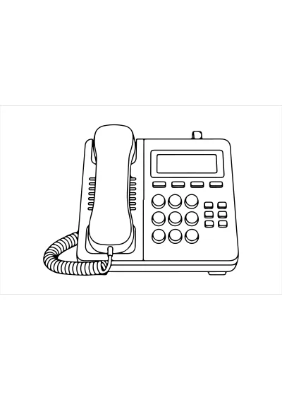 telefon do druku i pokolorowania
