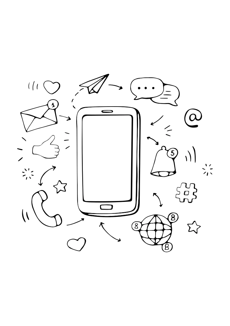 telefon – pobierz i wydrukuj kolorowankę