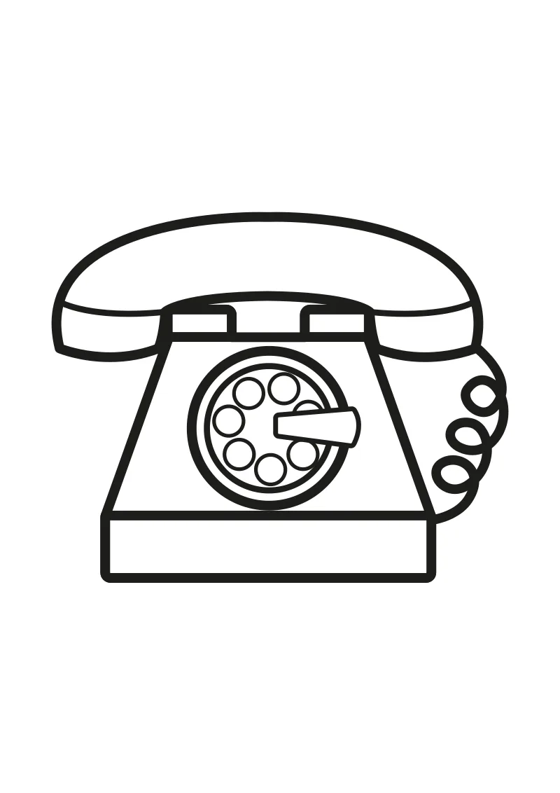kolorowanka do druku telefon PDF