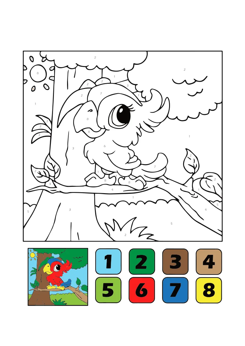 kolorowanka do druku wedlug-kodu PDF