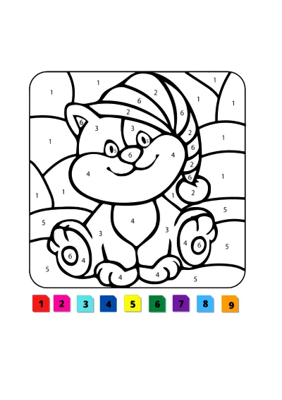 Darmowa kolorowanka wedlug-kodu do druku PDF