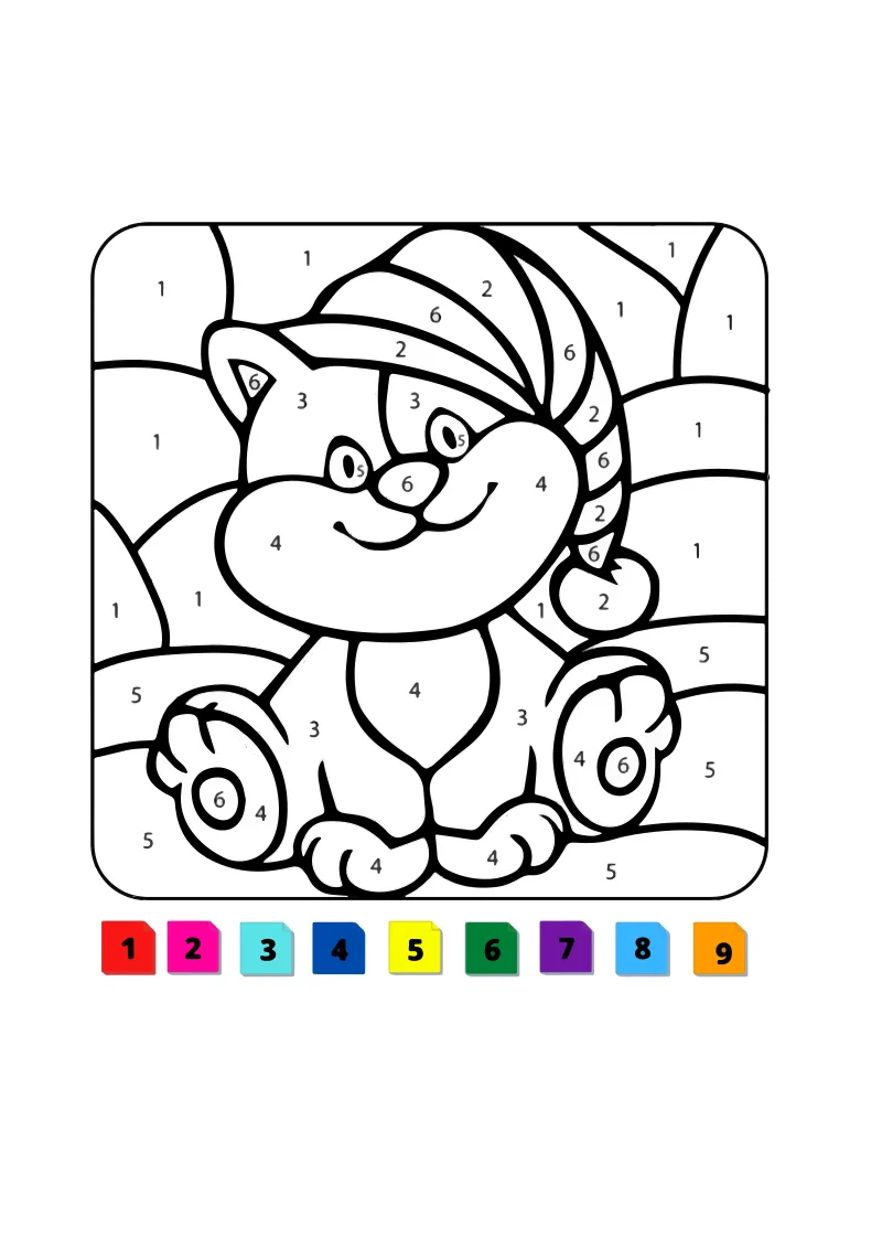 Darmowa kolorowanka wedlug-kodu do druku PDF