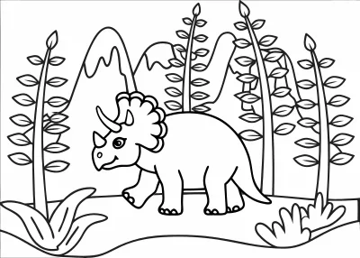 Prosta kolorowanka dinozaury do kolorowania