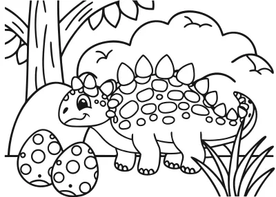 Pokoloruj dinozaury – darmowy szablon PDF
