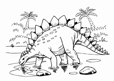Kolorowanka z dinozaury do pobrania