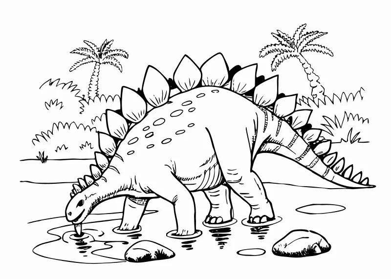 Kolorowanka z dinozaury do pobrania