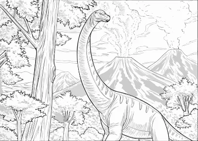 Kolorowanka dinozaury – format A4 PDF