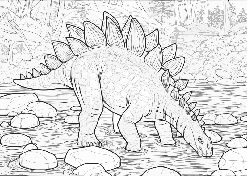 Prosta kolorowanka dinozaury do kolorowania