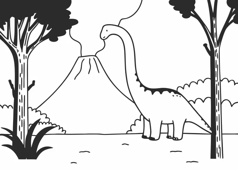 Kolorowanka do druku dinozaury
