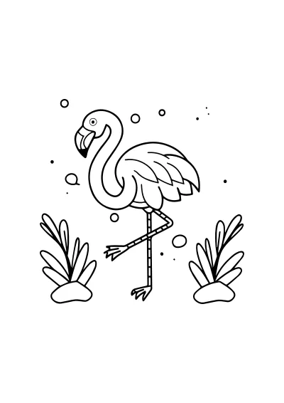 Kolorowanki flamingi