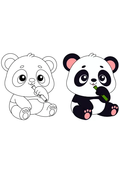 Kolorowanka pandy – format A4 PDF