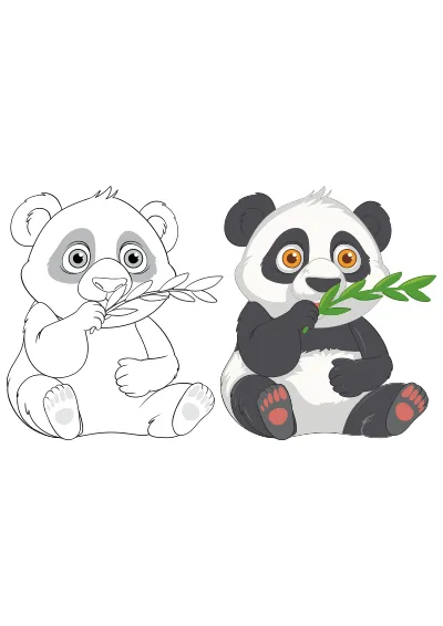 Pokoloruj pandy – darmowy szablon PDF