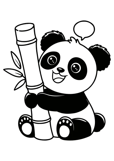 Malowanka pandy do druku A4