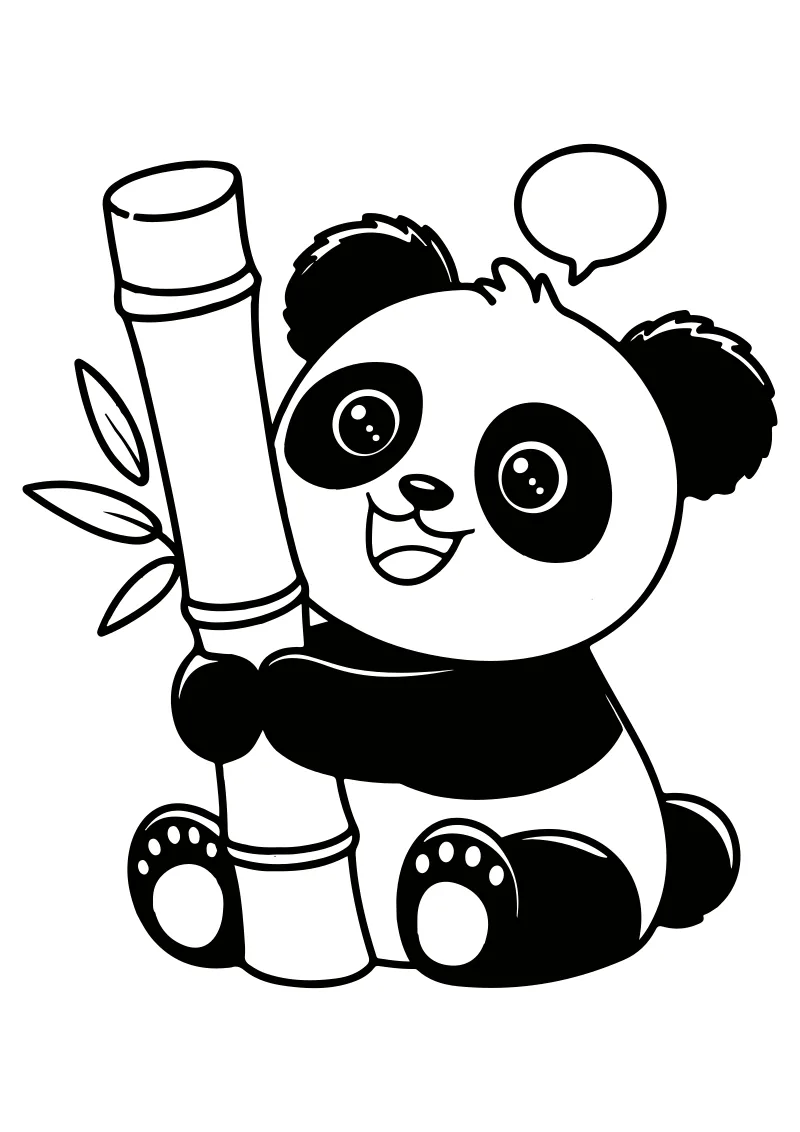 Malowanka pandy do druku A4