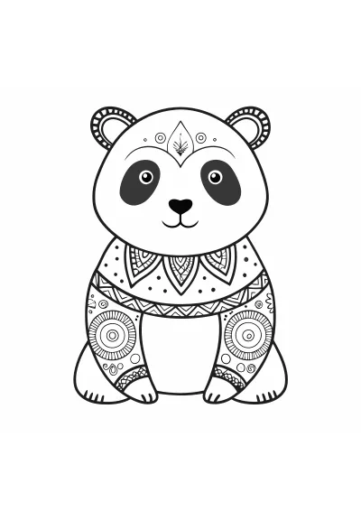 kolorowanka do druku pandy PDF
