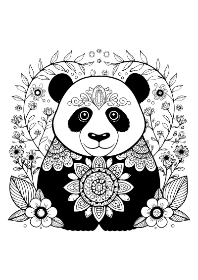 Kolorowanka pandy – format A4 PDF