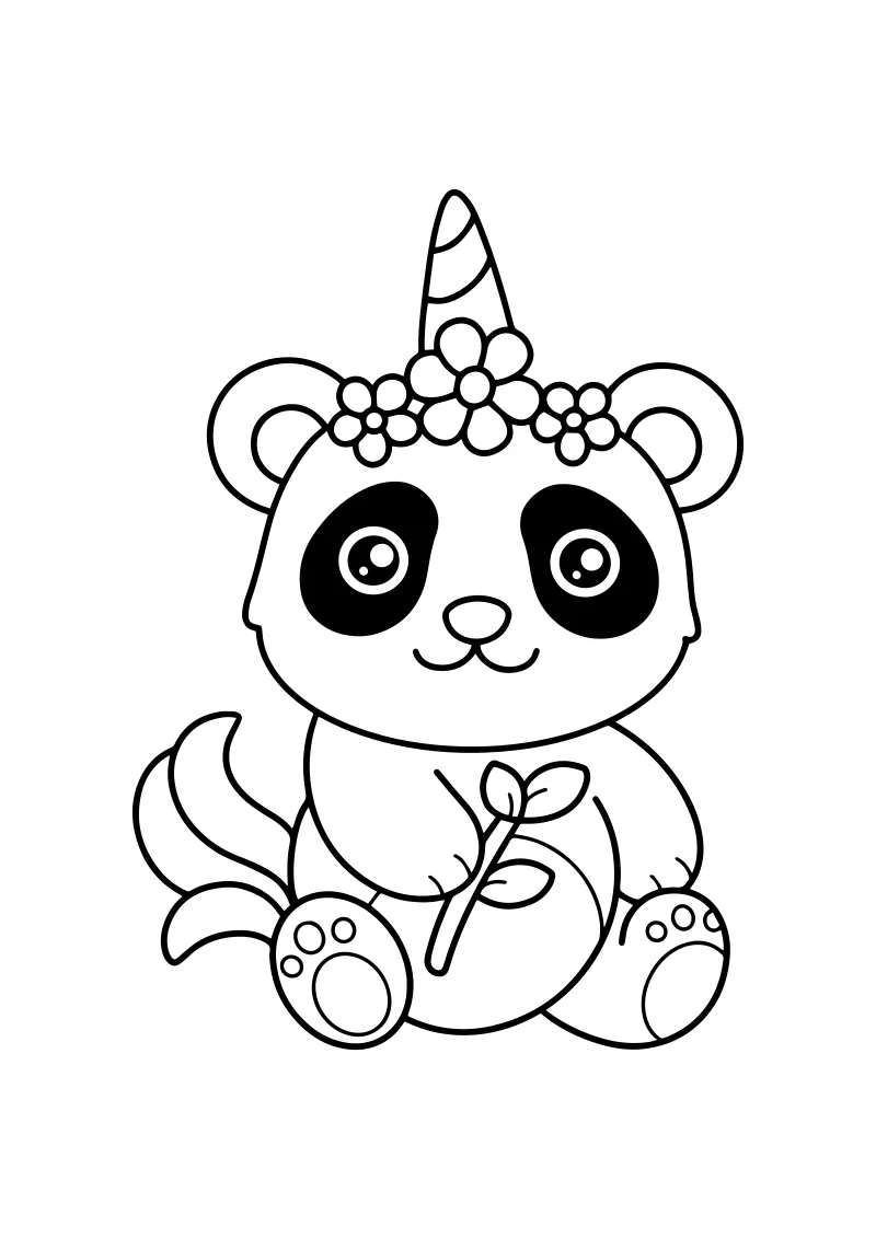 Pokoloruj pandy – darmowy szablon PDF