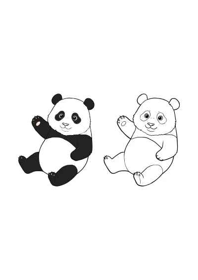 Kolorowanki do druku pandy