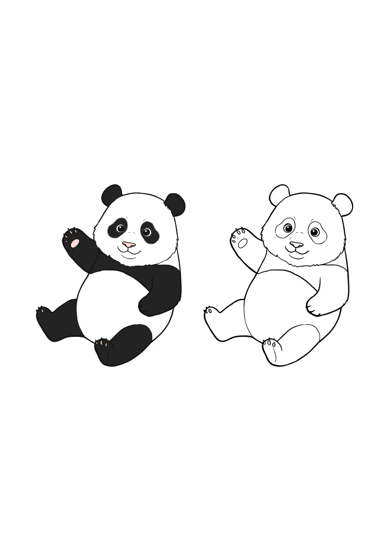 Kolorowanki do druku pandy