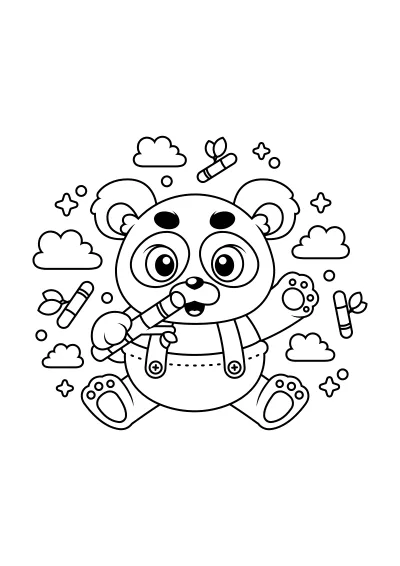 Darmowa kolorowanka pandy do druku PDF