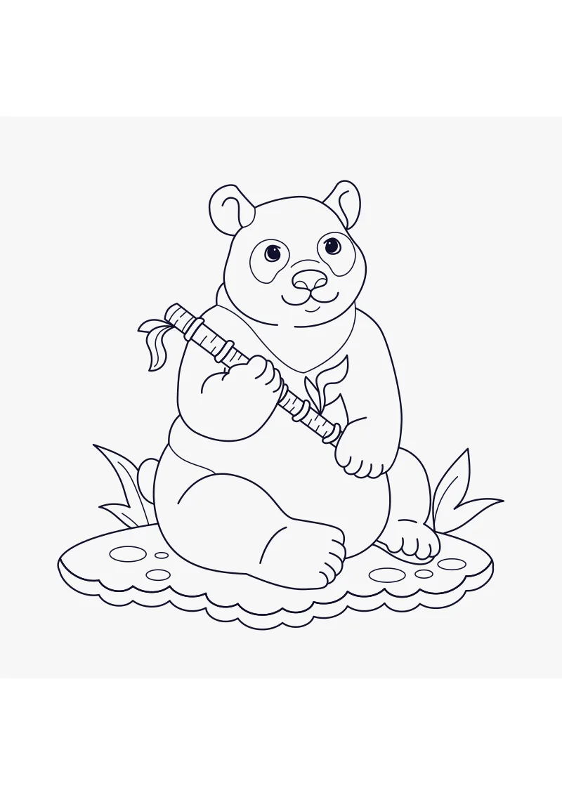Malowanka pandy do druku A4