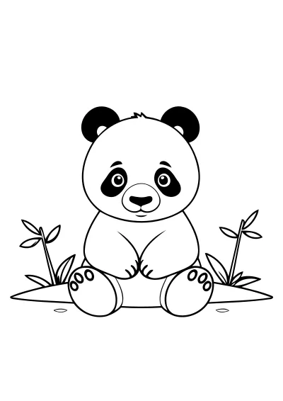 Darmowa kolorowanka pandy do druku PDF