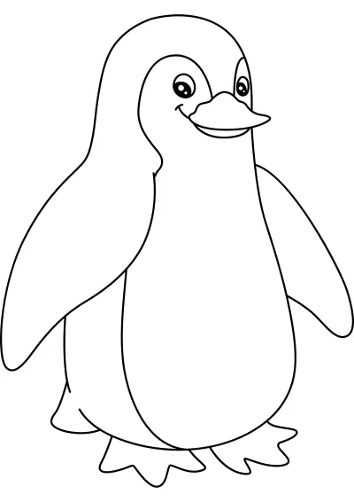 Malowanka pingwiny do druku A4
