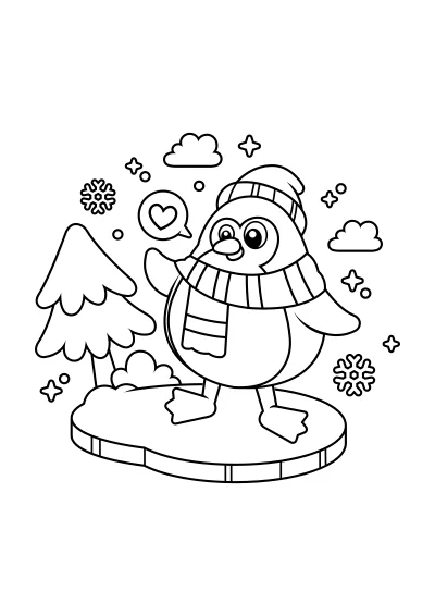 Kolorowanka pingwiny – format A4 PDF