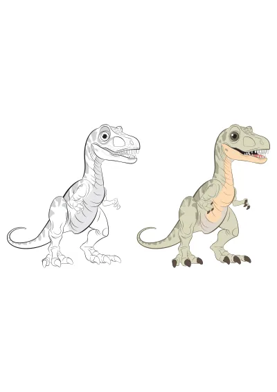 Kolorowanka z t-rex do pobrania