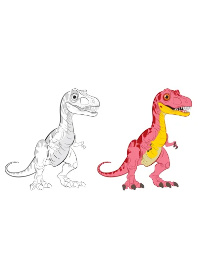Malowanka t-rex do druku A4