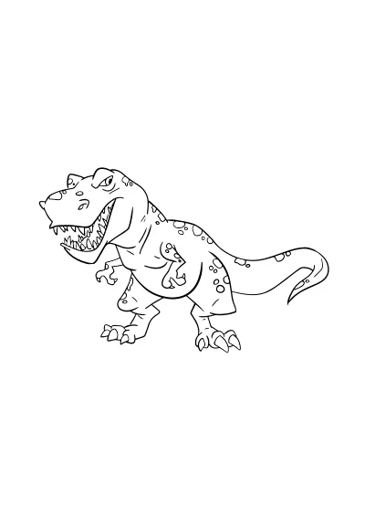 Prosta kolorowanka t-rex do kolorowania