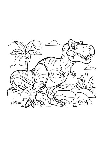 Kolorowanki do druku t-rex