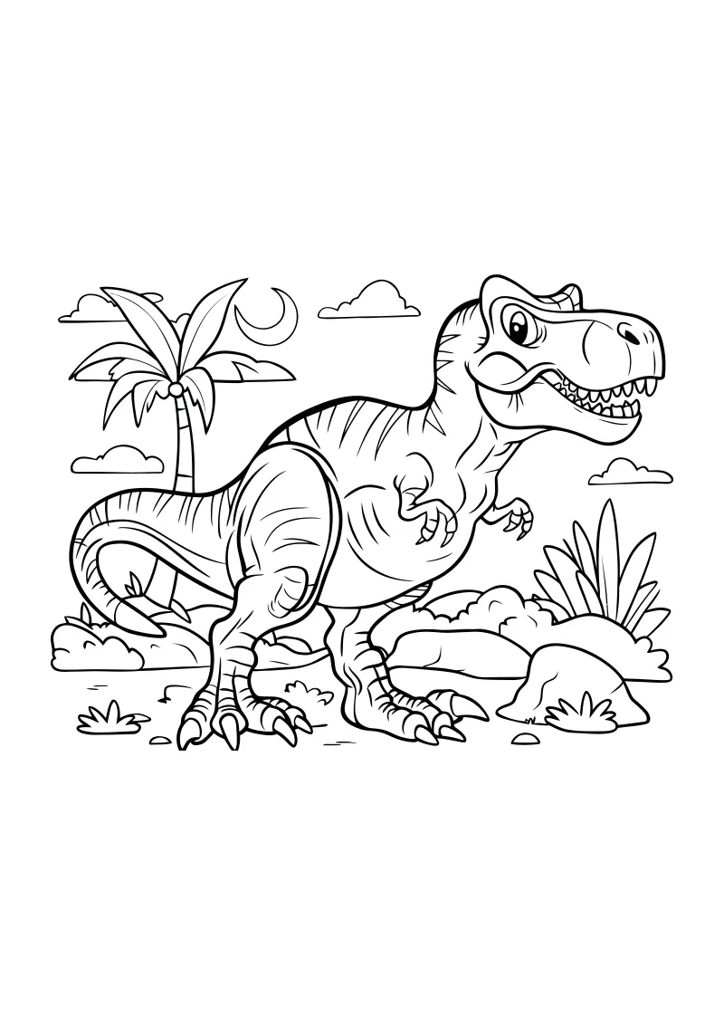 Kolorowanki do druku t-rex