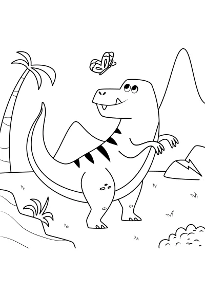 kolorowanka do druku t-rex PDF