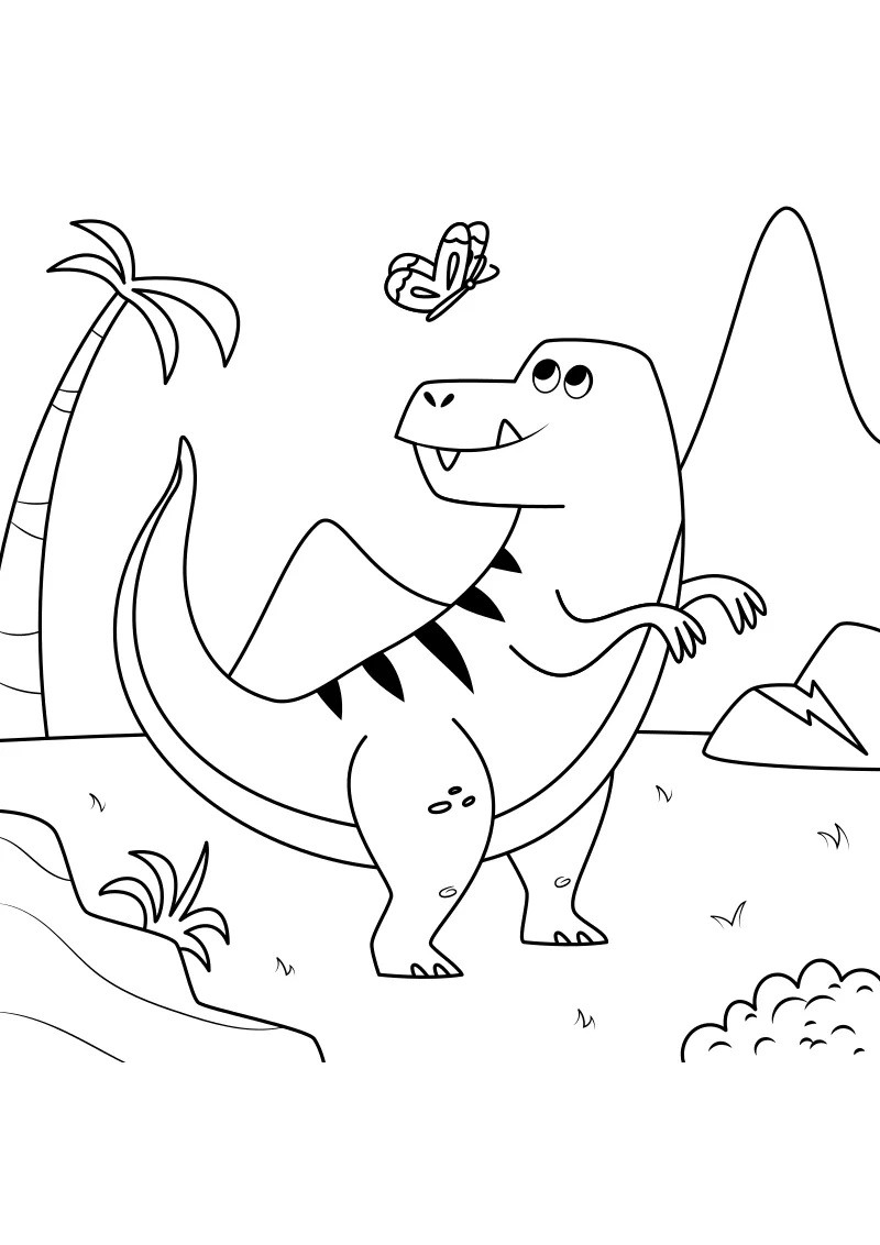 kolorowanka do druku t-rex PDF