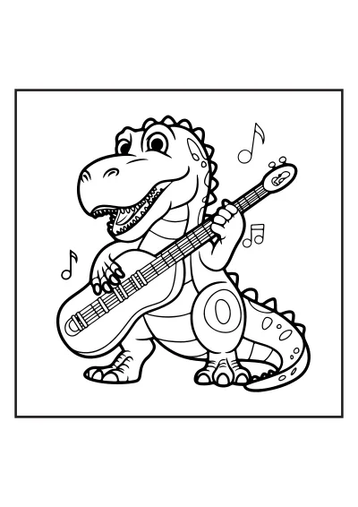 Łatwa kolorowanka t-rex dla przedszkolaka
