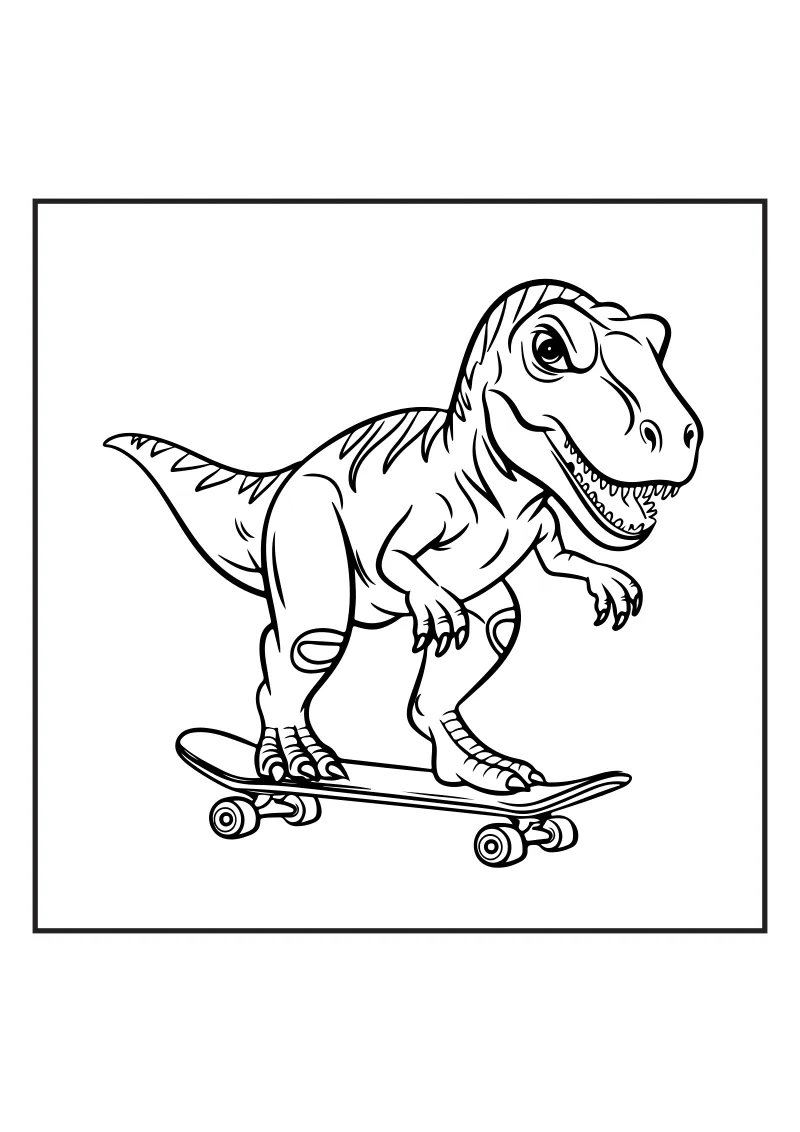 t-rex kolorowanka dla dzieci