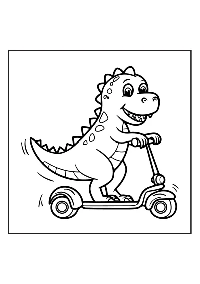 Kolorowanka t-rex – format A4 PDF