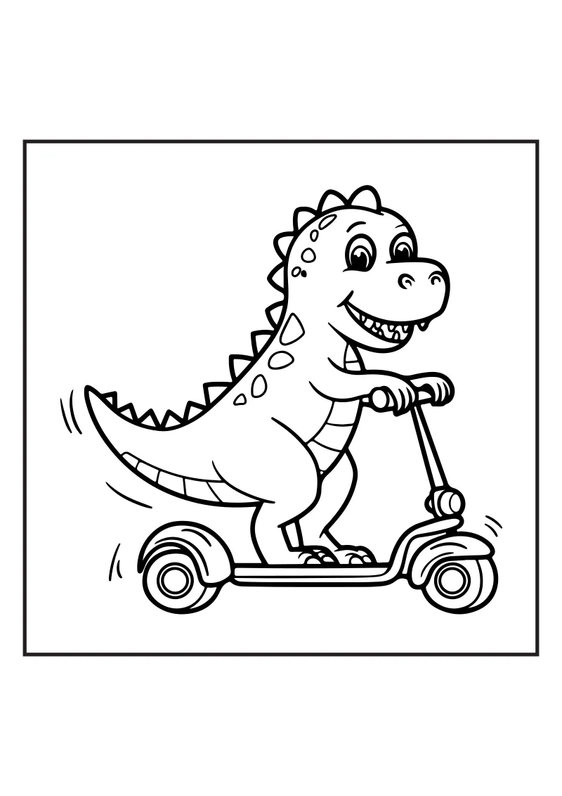Kolorowanka t-rex – format A4 PDF