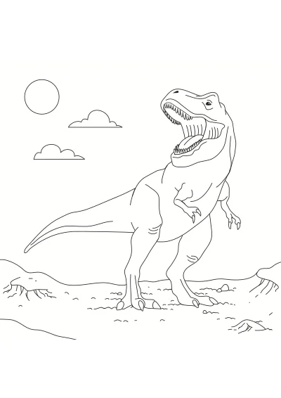 Kolorowanka t-rex