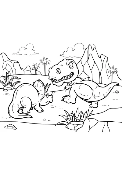 t-rex kolorowanka dla dzieci