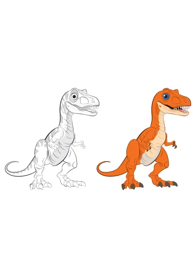 Kolorowanka do druku t-rex