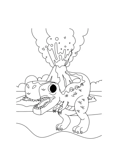Kolorowanki do druku t-rex