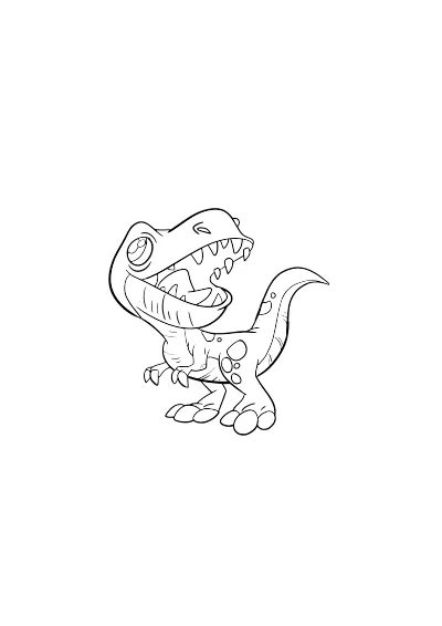 t-rex do druku i pokolorowania