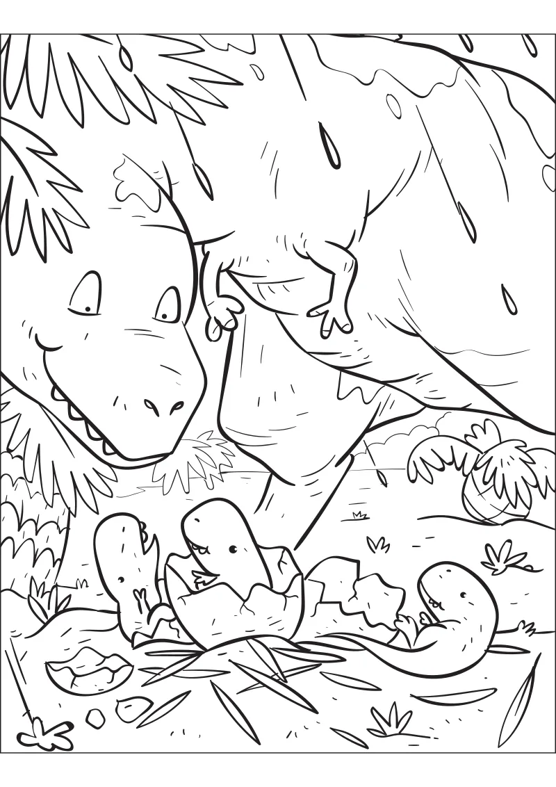 Darmowa kolorowanka t-rex do druku PDF