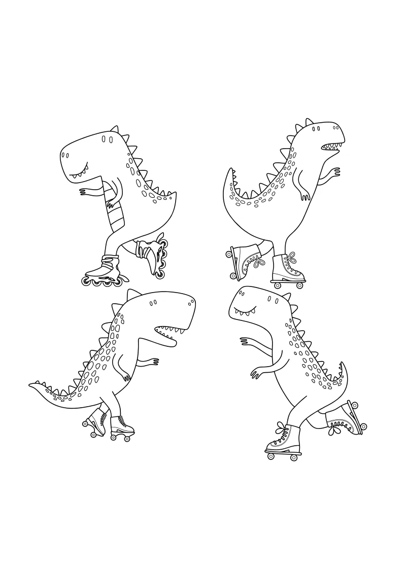 t-rex – pobierz i wydrukuj kolorowankę