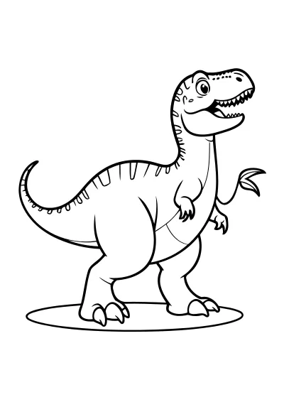 Kolorowanka do druku t-rex