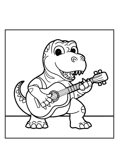 Malowanka t-rex do druku A4