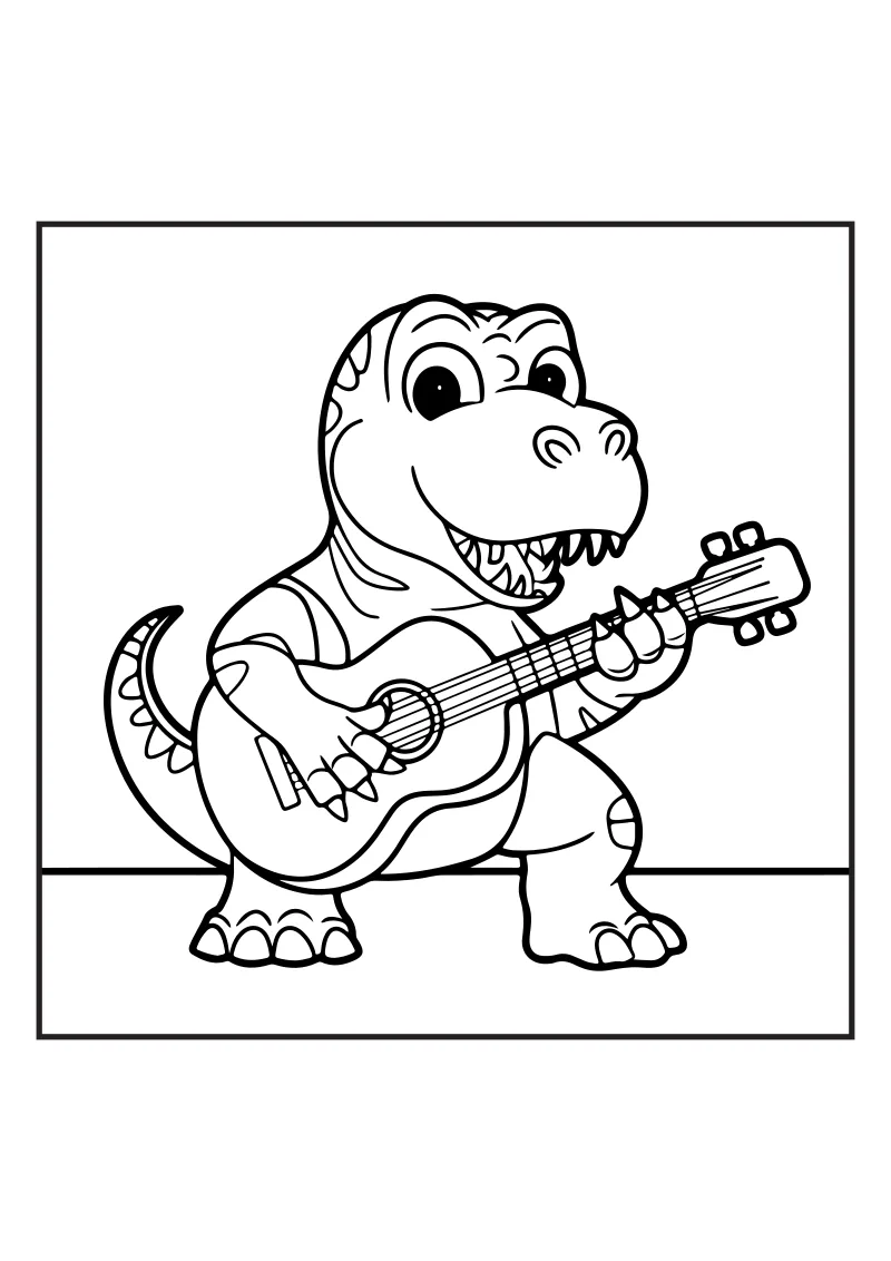 Malowanka t-rex do druku A4